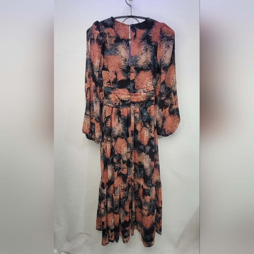 Chelsea28 Floral Split Long Sleeve Tiered Maxi Dress Size XXS - Picture 16 of 16